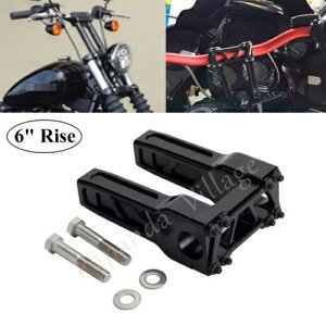 1 個 1-1/2 "クラブスタイル 6" ライズストレートスタイルハンドルバーライザーハーレーソフテイル用 1Pc 1-1/2" Club Style 6" Rise Straight Style Handlebar Risers For Harley Softail