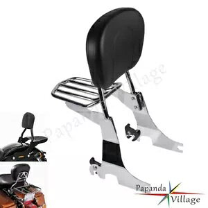 n[[ X|[cX^[ 94-03 pN[O\ȃobNXg V[V[o[ וbN Chrome Detachable Backrest Sissy Bar Luggage Rack For Harley Sportster 94-03