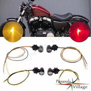 fAX|[c 12V ~j LED Ao[^[VOiCgbhu[Le[vJTLp Dual Sport 12V Mini LED Amber Turn Signal Light Red Brake Tail Lamp For Kawasaki