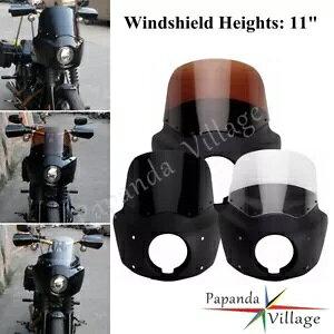 wbhCgtFAO 11 C` 3 FtgKXA}EgubNLbgtA[C_[ S 117 p Headlight Fairing 11'' 3-Color Windshield w/ Mount Block Kit For Low Rider S 117