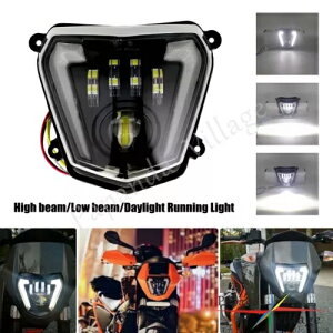 It[h DRL LED wbhCgwbhvvWFN^[_[goCN 690 690R 2012-2019 Off-Road DRL LED Headlight Headlamp Projector For Dirt Bike 690 690R 2012-2019