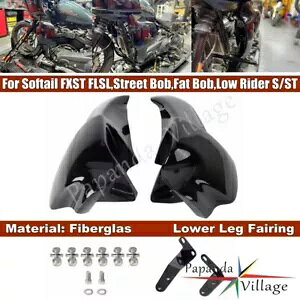 2 ���E�����t�F�A�����O�v���e�N�^�[�n�[���[�\�t�e�C�� FXST FLSL 18-UP �p 2 Pcs Left&Right Lower Leg Fairing Protector For Harley Softail FXST FLSL 18-UP �y���s�A���i�z