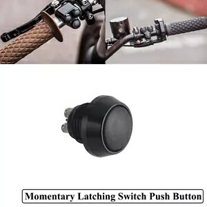 1Pc jo[TubN^b`XCb`vbV{^n[[X|[cX^[p 1Pc Universal Black Momentary Latching Switch Push Button For Harley Sportster