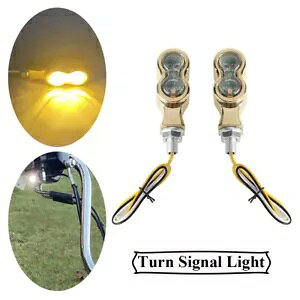 LED ~j^J^[VOiCgAo[CWP[^v 8 ~[g{gn[[{o[p LED Mini Brass Turn Signal Light Amber Indicator Lamp For 8mm Bolt Harley Bobber