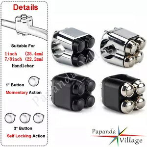jo[T nho[ XCb` Rg[ ^ & Zt bN 7/8 C`܂ 1 C`ɓK Universal Handlebar Switch Control Momentary & Self Locking Fits 7/8 in or 1 in