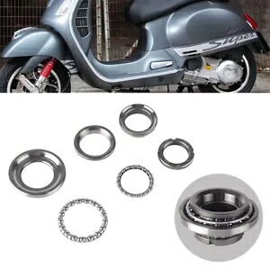 `^XeAOwbh[XxAOJbvSȃZbgXN[^[ GTS300ie 10-13 Titanium Steering Head Race Bearing Cups Complete Set For Scooter GTS300ie 10-13