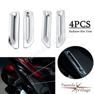 4 �̃I�[�g�o�C���W�G�[�^�[�X���b�g�g�����̓z���_�S�[���h�E�B���O 1800 GL 1800 2018 �ȍ~�ɓK�� 4Pcs Motorcycle Radiator Slot Trims Fits Honda Goldwing 1800 GL 1800 2018-up �y���s�A���i�z