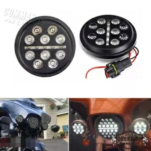 n[[Xg[gOChGNgOCh[hLOCfBA4.5C`LEDtHOvyAp For Harley Street Glide Electra Glide Road King Indian 4.5" LED Fog Lights Pair