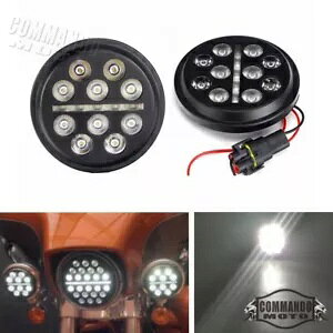 n[[c[OOCh[hLOCfBA4.5C`LEDtHOvpbVOCgp For Harley Touring Glide Road King Indian 4.5" LED Fog Lights Passing Lights
