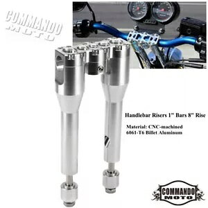オートバイ 8 "ハンドルバーライザー ハーレーソフテイル FXST FXBB FLSL FLSTC 1" バー用 Motorcycle 8" Handlebar Riser for Harley Softail FXST FXBB FLSL FLSTC 1" Bars