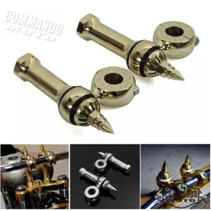 �^�J 7/8 �I�t�Z�b�g�I�[�g�o�C�n���h���o�[���C�U�[�n�[���[�{�o�[�`���b�p�[ CafeRacer �p Brass 7/8 Offset Motorcycle Handlebar Riser For Harley Bobber Chopper CafeRacer �y���s�A���i�z