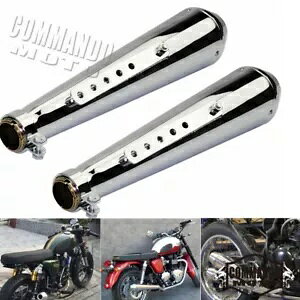 N[I[goCV[gGL][Xg}t[pCvn[[_CiJtF[T[{o[p Chrome Motorcycle Shorty Exhaust Muffler Pipes For Harley Dyna Cafe Racer Bobber