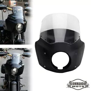 I[goC̃wbhCgtFAO + NAtgKXn[[_CiChOCh FXDWG Motorcycle Headlight Fairing + Clear Windshield For Harley Dyna Wide Glide FXDWG