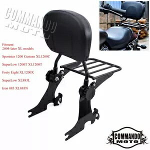 O\ȃV[V[o[וbN n[[X|[cX^[ XL1200C XL883L 2004-2020p Detachable Sissy Bar Luggage Rack For Harley Sportster XL1200C XL883L 2004-2020