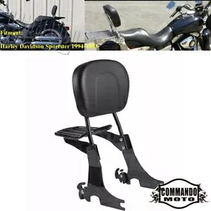 リア シーシーバー バックレスト & 荷物ラック ハーレー スポーツスター 883 1200 1994-2003用 Rear Sissy Bar Backrest & Luggage Rack For Harley Sportster 883 1200 1994-2003