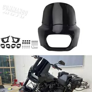 n[[t@bg{u FXFB FXFBS 2018-2024 wbhCgtFAOtgKX & }EgLbgp For Harley Fat Bob FXFB FXFBS 2018-2024 Headlight Fairing Windshield & Mount Kit