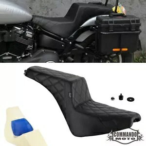 n[[Xg[g{u FXBB FXBBS 2018-2023 ^] & ȃWFpbh 2 AbvV[gp For Harley Street Bob FXBB FXBBS 2018-2023 Driver & Passenger Gel Pad 2-Up Seat