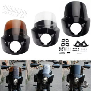 �n�[���[���[���C�_�[ S FXLRS 2020-2024 �N���u�X�^�C���t�����g�t�F�A�����O�t�����g�K���X�L�b�g�p For Harley Low Rider S FXLRS 2020-2024 Club Style Front Fairing Windshield Kit �y���s�A���i�z