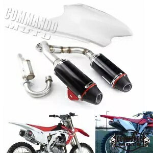 z_ CRF230F CRF150F 2003-2016 _[goCNfArCǊSȃVXe For Honda CRF230F CRF150F 2003-2016 Dirt Bike Dual Exhaust Pipe Complete System