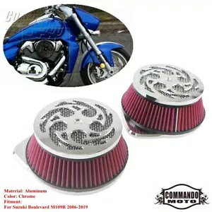 XYLuo[h M109R VZR1800 2006-2019 fAGAN[i[zCtB^[ For Suzuki Boulevard M109R VZR1800 2006-2019 Dual Air Cleaner Air Intake Filter