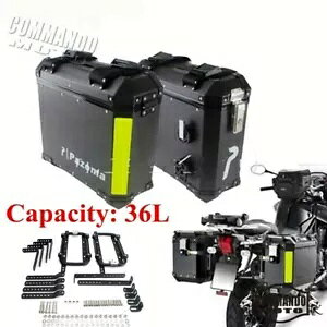 yAA~I[goC 36L TChP[X{bNX BMW R1200GS R1250GS F650GS F800GS Pair Aluminum Motorcycle 36L Side Case Box For BMW R1200GS R1250GS F650GS F800GS