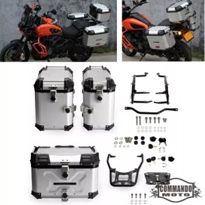 �A���~�g�b�v�P�[�X�T�C�h�{�b�N�X�L�b�g�n�[���[�p���A�����J RA1250 �X�y�V���� RA1250S SE Aluminum Top Case Side Box Kit For Harley Pan America RA1250 Special RA1250S SE �y���s�A���i�z