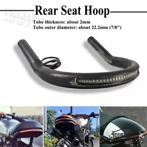I[goC㕔ȃt[v 7/8 C`tbggbJ[Ght[[v LED e[^[Cg Motorcycle Rear Seat Hoop 7/8" Flat Tracker End Frame Loop LED Tail Turn Light
