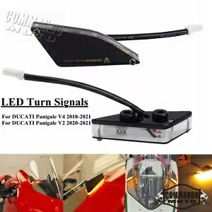 I[goC LED ~[ubNIt^[VOi Ducati Panigale V2 V4 2018-2021 p Motorcycle LED Mirror Block Off Turn Signals for Ducati Panigale V2 V4 2018-2021
