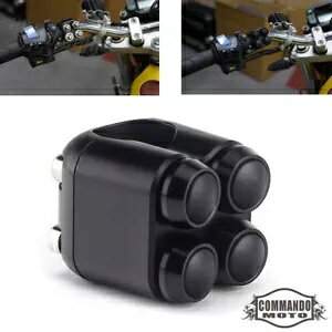 4 {^ 7/8 C` nho[ M XCb` n[[ _Ci \teC X|[cX^[ JtF [T[p 4-Button 7/8" Handlebar M-Switch For Harley Dyna Softail Sportster Cafe Racer
