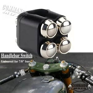 4 �{�^���I�[�g�o�C�n���h���o�[�X�C�b�` Harley Dyna �J�t�F���[�T�[�{�o�[ 7/8 �C���`�o�[�p 4-Button Motorcycle Handlebar Switch For Harley Dyna Cafe Racer Bobber 7/8" Bars