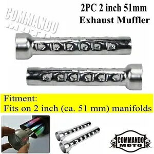 2C` 51 ~[gaXeX|I[goC}t[rC DB L[TCT[ 2In 51mm Diameter Stainless Steel Motorcycle Muffler Exhaust DB Killer Silencer
