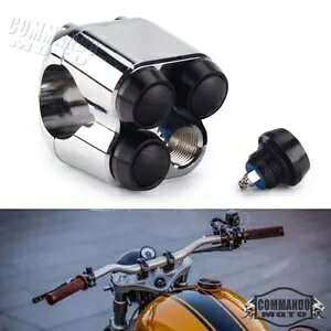 �n�[���[�`���b�p�[�\�t�e�C���J�t�F���[�T�[�p4�{�^��7/8�C���`�n���h���o�[�������^��M�X�C�b�` 4-Button 7/8" Handlebar Momentary M-Switch For Harley Chopper Softail Cafe Racer