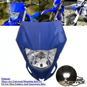 }n WR250F WR450F YZ TTR110 125 250 450 _[goCNu[wbhCgwbhv For Yamaha WR250F WR450F YZ TTR110 125 250 450 Dirtbike Blue Headlight Head Lamp