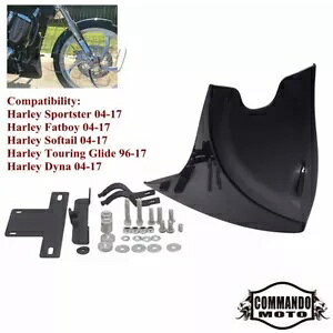 �I�[�g�o�C�G�A�_���`���t�F�A�����O�}�b�h�K�[�h�n�[���[�X�|�[�c�X�^�[�\�t�e�C���_�C�i V-ROD Motorcycle Air Dam Chin Fairing Mudguard for Harley Sportster Softail Dyna V-ROD