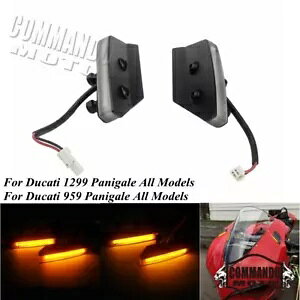 LED ~[ubNIt^[VOiAo[CWP[^[ Ducati Panigale 959 1299 p LED Mirrors Block Off Turn Signals Amber Indicator for Ducati Panigale 959 1299