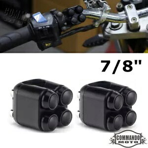 2  4 {^ 7/8 "nho[XCb` n[[JtF[T[{o[`bp[}np 2Pcs 4-Button 7/8" Handlebar Switch For Harley Cafe Racer Bobber Chopper Yamaha