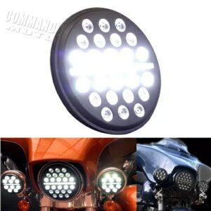 7 C` LED Eh wbhCg Hi/Lo vWFN^[ n[[ c[O _Ci \teC X|[cX^[p 7" LED Round Headlight Hi/Lo Projector For Harley Touring Dyna Softail Sportster