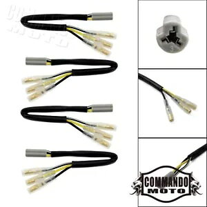 4x �^�[���V�O�i���t�����g & ���A�A�_�v�^�[�v���O�R�l�N�^���[�h���}�n YZF-R 6 S 4x Turn Signals Front & Rear Adapters Plug Connectors Leads For Yamaha YZF-R 6 S