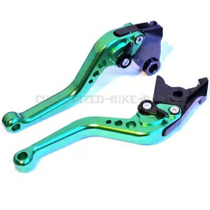 V[g O[ Nb` & u[L o[ - Kawasaki ZX6R / ZX636R / ZX6RR 2000-2004 Short Green Clutch & Brake Levers - Kawasaki ZX6R / ZX636R / ZX6RR 2000-2004