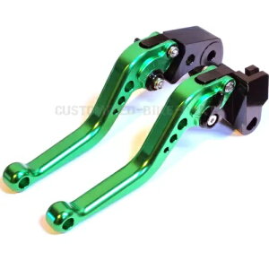 V[g O[ ߉\ȃu[L & Nb` o[ Zbg Kawasaki Z900RS 2018-2024 Short Green Adjustable Brake & Clutch Lever Set Kawasaki Z900RS 2018-2024