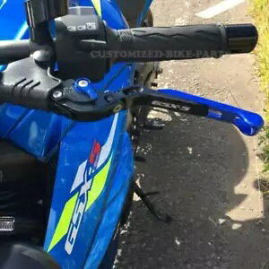 XYL GSX-S750 2011-2023 AWX^u Nb` u[L o[ Zbg - ubN/u[ Suzuki GSX-S750 2011-2023 Adjustable Clutch Brake Lever Set - Black/Blue