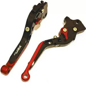 ���}�n YZF-R125 2019-2021 �A�W���X�^�u�� �N���b�` �u���[�L ���o�[ �Z�b�g - ���b�h/�u���b�N Yamaha YZF-R125 2019-2021 Adjustable Clutch Brake Lever Set - Red/Black �y���s�A���i�z