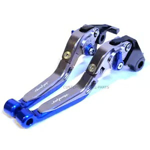 `^ / u[ Nb` u[L o[ Zbg - z_ CB599 / CB600 HORNET 1998-2006 Titanium / Blue Clutch Brake Lever Set - Honda CB599 / CB600 HORNET 1998-2006
