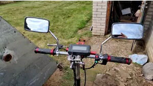 10mm jo[Tnho[~[I[goCd]ԓdXN[^[JtF[T[ 10mm Universal Handlebar Mirrors Motorcycle E-bike E-Scooter Cafe Racer