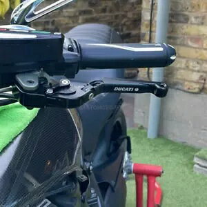 ߉\ȃubN Nb` & u[L o[ hDJeB 959 pjK[ 2016-2018 p Adjustable Black Clutch & Brake Levers For Ducati 959 Panigale 2016-2018
