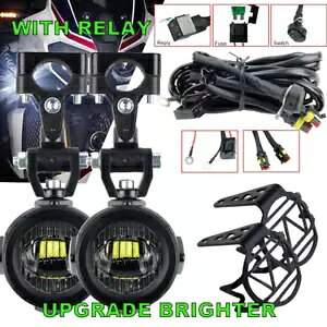 40W 600K S LED ⏕X|bg tHOCg AZu Lbg - BMW R1200GS F800GS 40W 600K Complete LED Auxiliary Spot Foglight Assembly Kit - BMW R1200GS F800GS