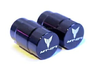 ubN A~ zC[ ^C ^C ou Lbv Jo[ - }n MT-07 SN Black Aluminium Wheel Tire Tyre Valve Cap Covers - Yamaha MT-07 All Years