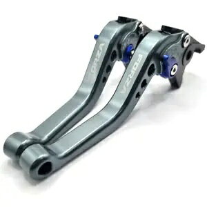 Honda Forza 125 250 300 2010-2021 V[g Nb` u[L o[ Zbg - `^ / u[ Honda Forza 125 250 300 2010-2021 Short Clutch Brake Lever Set - Titanium / Blue