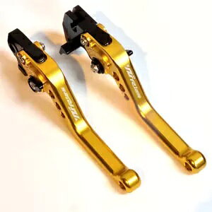 CNC }n YZF-R125 2008-2011 V[g AWX^u Nb` u[L o[ Zbg - S[h CNC Yamaha YZF-R125 2008-2011 Short Adjustable Clutch Brake Lever Set - Gold