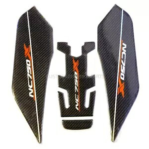 3PC ubN gNV fJ[ XebJ[ ^N pbh veN^[ - z_ NC750X 2014-2023 3PC Black Traction Decal Sticker Tank Pads Protectors - Honda NC750X 2014-2023